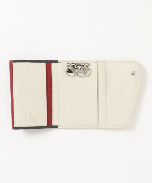Vivienne Westwood ACCESSORIES（ヴィヴィアンウエストウッドアクセサリー）の「NEW DOUBLE FLAP / キーケース【859173 BM5E】（キーケース/キーアクセサリー・レディース・ブラウン/ホワイト・FREE）」の13枚目の写真