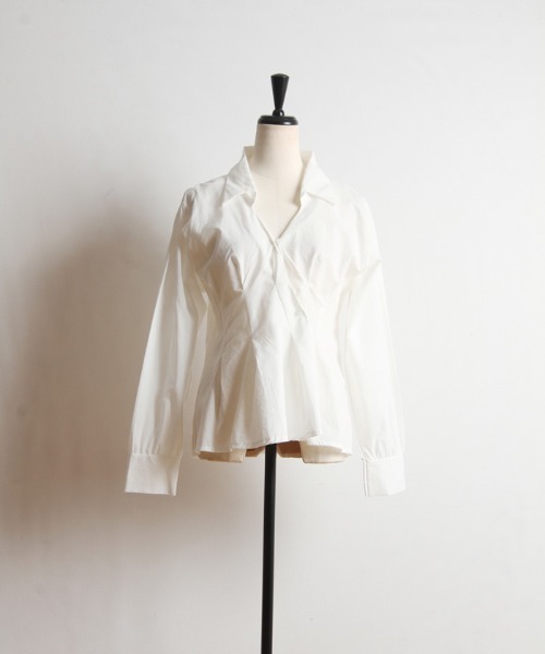 Cookie Chocolate（クッキーチョコレート）の「変形デザインシャツ《bibiroom select》（シャツ/ブラウス・レディース・ホワイト/イエロー・M）」の9枚目の写真