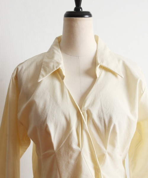 Cookie Chocolate（クッキーチョコレート）の「変形デザインシャツ《bibiroom select》（シャツ/ブラウス・レディース・ホワイト/イエロー・M）」の12枚目の写真