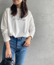 [MICA&DEAL/マイカアンドディール] 別注 Dickerson ロゴプリント ラウンドヘムTシャツ