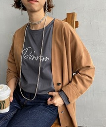 [MICA&DEAL/マイカアンドディール] 別注 Dickerson ロゴプリント ラウンドヘムTシャツ