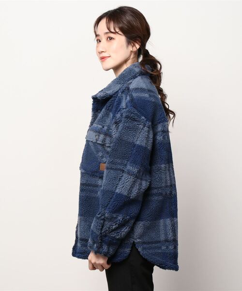 BILLABONG(ビラボン)の「BILLABONG/ビラボン ビッグシルエット ボアフリースジャケット BB014-754(ムートンコート・レディース・ネイビー・M)」の9枚目の写真
