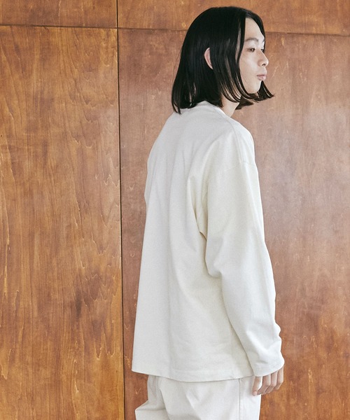 nowm（ノウム）の「【nowm】MERCERISED COTTON LOOSE BOX POCKET LONG SLEEVE TEE / ルーズ ポケットロングT（Tシャツ/カットソー・メンズ・ホワイト/ブラック/ダークネイビー・M/L）」の14枚目の写真