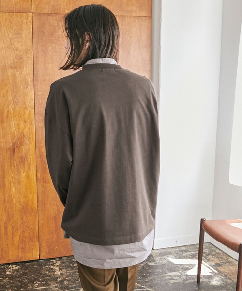 nowm（ノウム）の「【nowm】MERCERISED COTTON LOOSE BOX POCKET LONG SLEEVE TEE / ルーズ ポケットロングT（Tシャツ/カットソー・メンズ・ホワイト/ブラック/ダークネイビー・M/L）」の19枚目の写真
