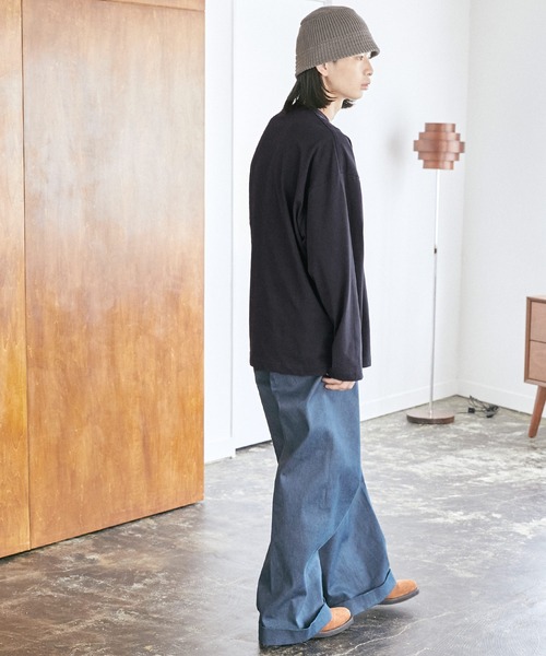 nowm（ノウム）の「【nowm】MERCERISED COTTON LOOSE BOX POCKET LONG SLEEVE TEE / ルーズ ポケットロングT（Tシャツ/カットソー・メンズ・ホワイト/ブラック/ダークネイビー・M/L）」の17枚目の写真