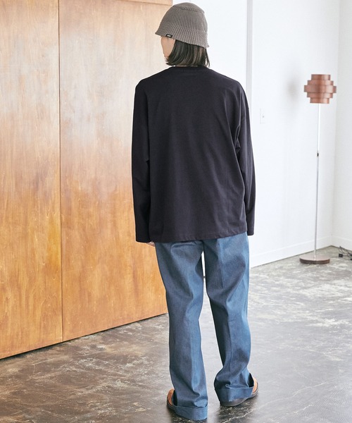 nowm（ノウム）の「【nowm】MERCERISED COTTON LOOSE BOX POCKET LONG SLEEVE TEE / ルーズ ポケットロングT（Tシャツ/カットソー・メンズ・ホワイト/ブラック/ダークネイビー・M/L）」の8枚目の写真