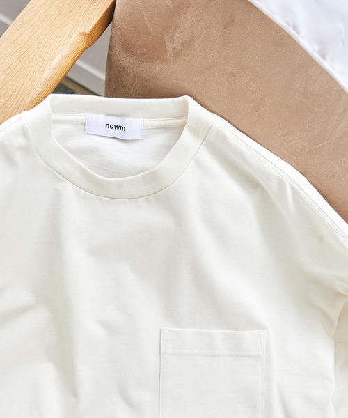 nowm（ノウム）の「【nowm】MERCERISED COTTON LOOSE BOX POCKET LONG SLEEVE TEE / ルーズ ポケットロングT（Tシャツ/カットソー・メンズ・ホワイト/ブラック/ダークネイビー・M/L）」の12枚目の写真
