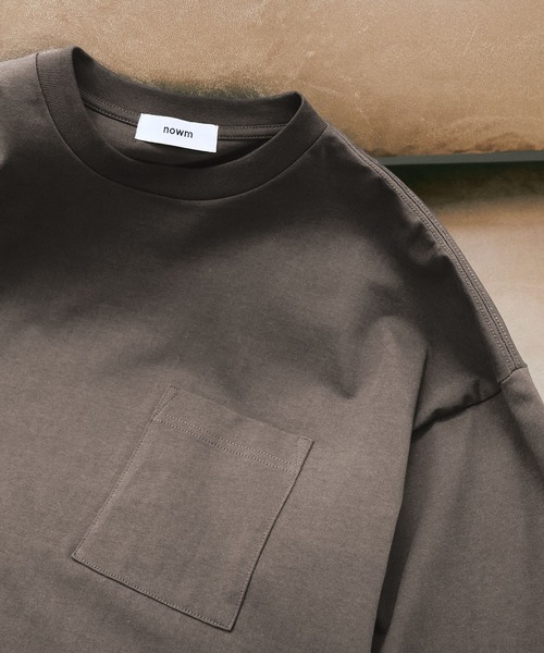 nowm（ノウム）の「【nowm】MERCERISED COTTON LOOSE BOX POCKET LONG SLEEVE TEE / ルーズ ポケットロングT（Tシャツ/カットソー・メンズ・ホワイト/ブラック/ダークネイビー・M/L）」の13枚目の写真