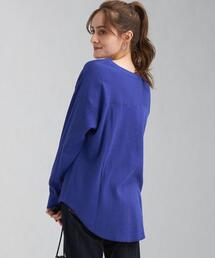 green label relaxing | 裾ラウンド ワッフル プルオーバー カットソー(Tシャツ/カットソー)