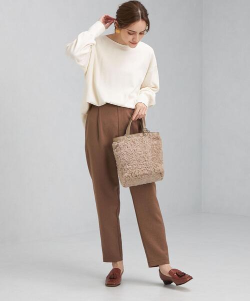 green label relaxing(グリーンレーベルリラクシング)の「裾ラウンド ワッフル プルオーバー カットソー(Tシャツ/カットソー・レディース・オフホワイト/ダークグレー/コバルトブルー・FREE)」の11枚目の写真