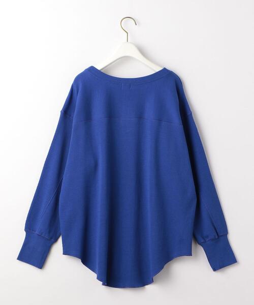 green label relaxing(グリーンレーベルリラクシング)の「裾ラウンド ワッフル プルオーバー カットソー(Tシャツ/カットソー・レディース・オフホワイト/ダークグレー/コバルトブルー・FREE)」の17枚目の写真