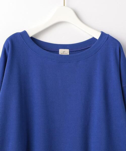 green label relaxing(グリーンレーベルリラクシング)の「裾ラウンド ワッフル プルオーバー カットソー(Tシャツ/カットソー・レディース・オフホワイト/ダークグレー/コバルトブルー・FREE)」の18枚目の写真