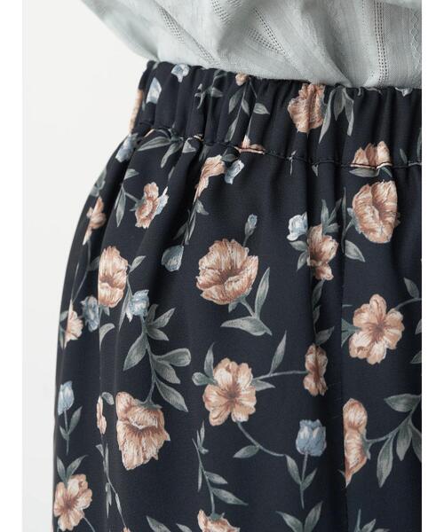 earth music&ecology（アースミュージックアンドエコロジー）の「フラワーセミフレアマーメイドスカート ＊（スカート・レディース・ネイビー/ブラウン/ブラック・FREE）」の18枚目の写真