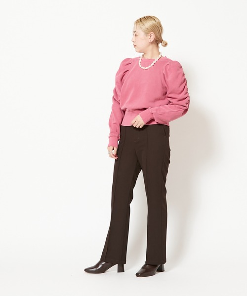 CIAOPANIC(チャオパニック)の「ピグメントギャザースリーブプルオーバー(スウェット・レディース・チャコールグレー/ベージュ/ピンク・FREE)」の21枚目の写真