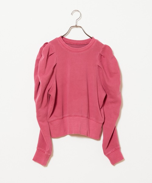 CIAOPANIC(チャオパニック)の「ピグメントギャザースリーブプルオーバー(スウェット・レディース・チャコールグレー/ベージュ/ピンク・FREE)」の15枚目の写真