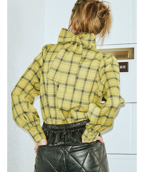 jouetie（ジュエティ）の「BIGリボンタイブラウス（シャツ/ブラウス・レディース・アイボリー/ブラック/ピンク/イエロー/ブルー/ベージュ・MEDIUM）」の14枚目の写真