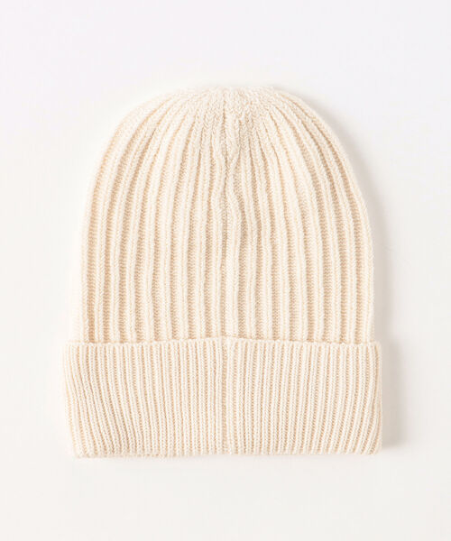 BEAMS HEART（ビームスハート）の「BEAMS HEART / 裏編み リブ ワッチキャップ（ニットキャップ/ビーニー・レディース・ワイン/ブラック/ホワイト系その他5・ONE SIZE）」の8枚目の写真