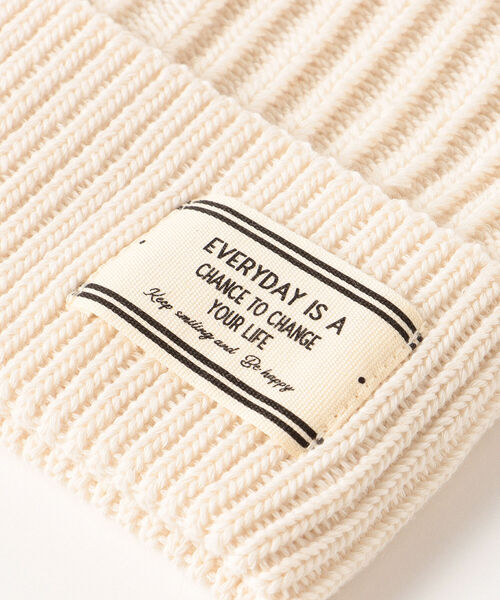 BEAMS HEART（ビームスハート）の「BEAMS HEART / 裏編み リブ ワッチキャップ（ニットキャップ/ビーニー・レディース・ワイン/ブラック/ホワイト系その他5・ONE SIZE）」の9枚目の写真