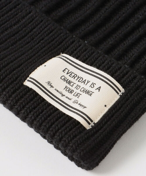 BEAMS HEART（ビームスハート）の「BEAMS HEART / 裏編み リブ ワッチキャップ（ニットキャップ/ビーニー・レディース・ワイン/ブラック/ホワイト系その他5・ONE SIZE）」の11枚目の写真