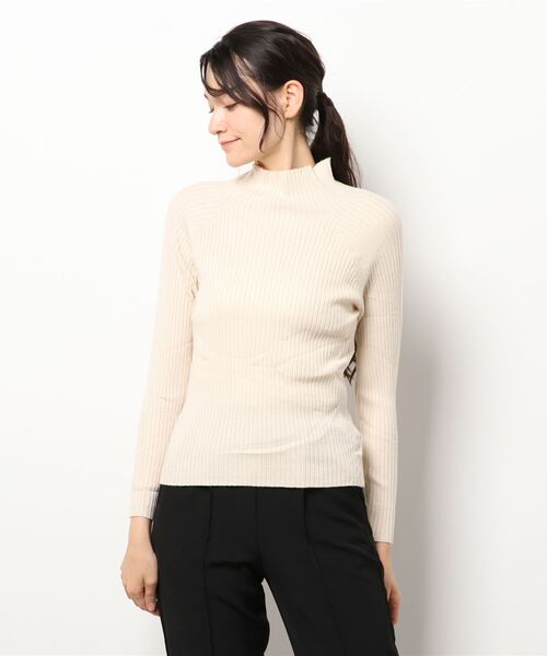 RETRO GIRL（レトロガール）の「リブハイネックニット（ニット/セーター・レディース・アイボリー/グリーン/オレンジ/ライトグレー/レッド/ブラック/マスタード/ダークブラウン/ダークグリーン/ライトグリーン・FREE）」の19枚目の写真