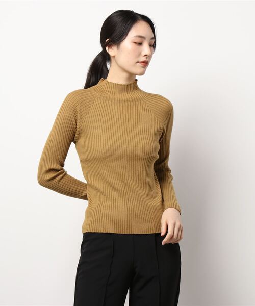 RETRO GIRL（レトロガール）の「リブハイネックニット（ニット/セーター・レディース・アイボリー/グリーン/オレンジ/ライトグレー/レッド/ブラック/マスタード/ダークブラウン/ダークグリーン/ライトグリーン・FREE）」の15枚目の写真