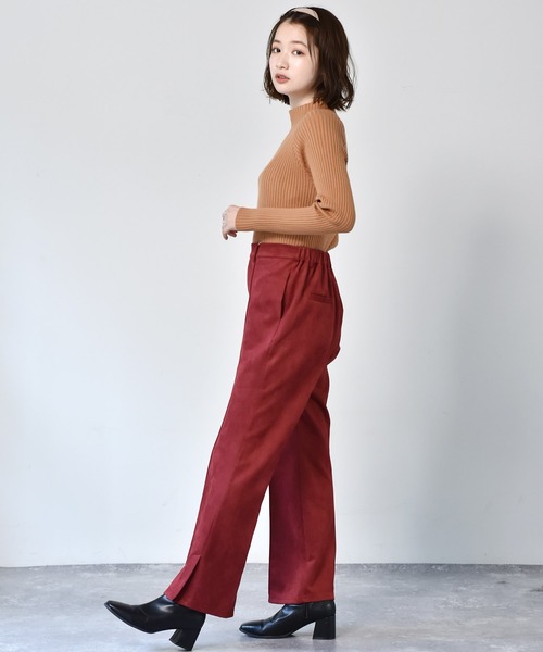 RETRO GIRL（レトロガール）の「リブハイネックニット（ニット/セーター・レディース・アイボリー/グリーン/オレンジ/ライトグレー/レッド/ブラック/マスタード/ダークブラウン/ダークグリーン/ライトグリーン・FREE）」の17枚目の写真