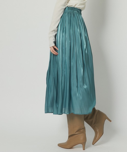 RIVE DROITE（リヴドロワ）の「リキッドギャザースカート（スカート・レディース・ピンク/ブラウン/ブルー系その他/カーキ/ベビーピンク/グレー/グリーン/ミント/チャコールグレー/ライトグレー・0）」の9枚目の写真