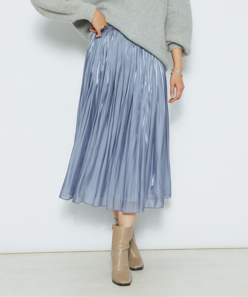 RIVE DROITE（リヴドロワ）の「リキッドギャザースカート（スカート・レディース・ピンク/ブラウン/ブルー系その他/カーキ/ベビーピンク/グレー/グリーン/ミント/チャコールグレー/ライトグレー・0）」の4枚目の写真