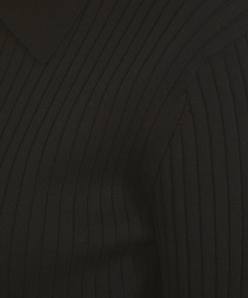 Rouge vif（ルージュヴィフ）の「【アンサンブル対応】ワイドリブポロニットカーディガン（カーディガン/ボレロ・レディース・ホワイト/サックスブルー/ダークブラウン/ブラック・フリー）」の13枚目の写真