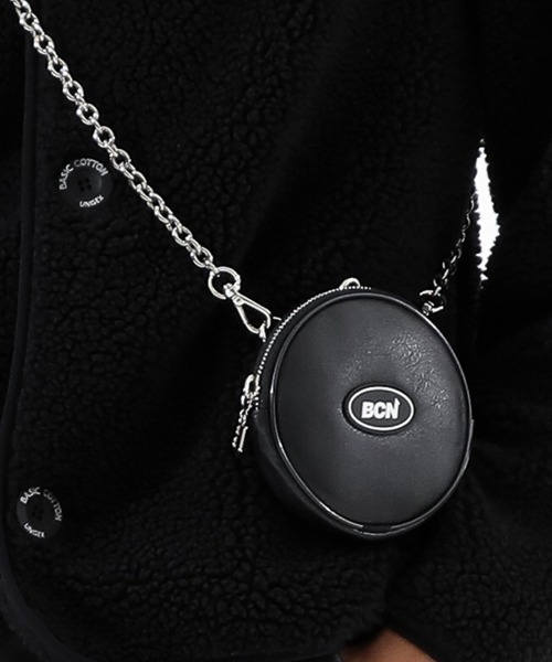 BASIC COTTON(ベーシックコットン)の「A'GEM/9 × .kom『BASIC COTTON/ベーシックコットン』BCN Circle Bag/ベーシック サークル ショルダーバック(ショルダーバッグ・レディース・ブラック/A/B・FREE)」の3枚目の写真