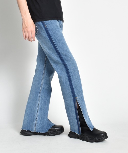 endevice（エンデヴァイス）の「スリット ブーツカット デニム（デニムパンツ・メンズ・ブルー・L/M）」の7枚目の写真