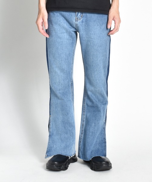 endevice（エンデヴァイス）の「スリット ブーツカット デニム（デニムパンツ・メンズ・ブルー・L/M）」の8枚目の写真