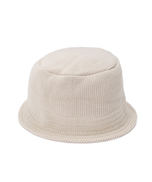 RACAL(ラカル)の「RACAL/別注 Cotton Knit Bucket Hat 2(ハット・メンズ・ブラック/グレー/アイボリー/ピンク・L)」の4枚目の写真