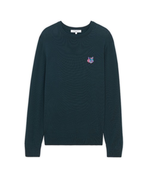 Maison Kitsune（メゾンキツネ）の「PIXEL FOX HEAD PATCH R-NECK PULLOVER（ニット/セーター・メンズ・ブラック系その他/ダークグリーン・S/M/L）」の9枚目の写真