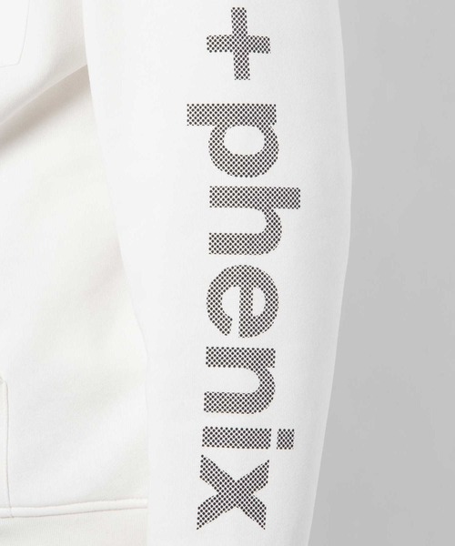 +phenix(プラスフェニックス)の「+phenix(プラスフェニックス)Sleeve Logo Hoodie(パーカー・レディース・ホワイト/ブラック・S/M/L/XL/XXL)」の8枚目の写真