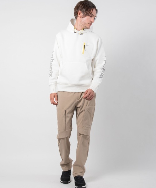 +phenix(プラスフェニックス)の「+phenix(プラスフェニックス)Sleeve Logo Hoodie(パーカー・レディース・ホワイト/ブラック・S/M/L/XL/XXL)」の7枚目の写真