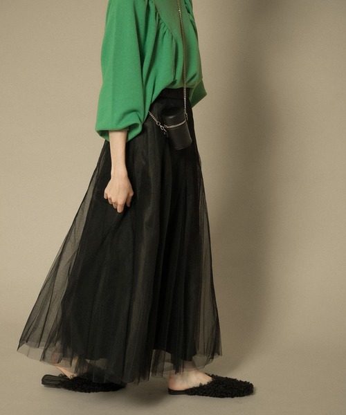 KBF(ケイビーエフ)の「ボリュームチュールsetスカート(スカート・レディース・ブラック/ベージュ・ONE)」の7枚目の写真