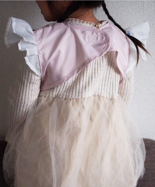 lien de famille （リヤンドファミーユ）の「撥水フリルエプロン（その他ベビー用品・キッズ・ベージュ/グリーン/ピンク・FREE）」の5枚目の写真