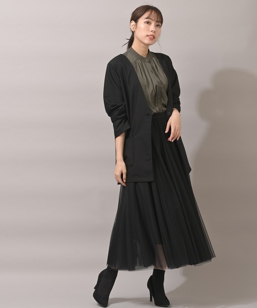 rps（アールピーエス）の「ノーカラージャケット（ノーカラージャケット・レディース・ブラック/モカ・M）」の10枚目の写真