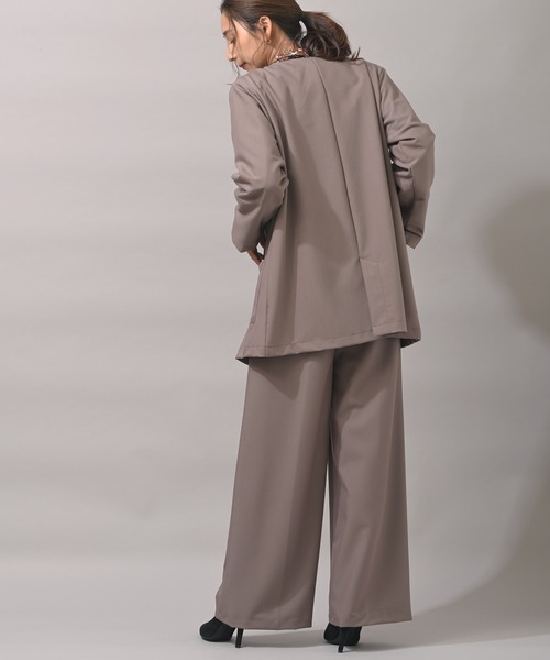 rps（アールピーエス）の「ノーカラージャケット（ノーカラージャケット・レディース・ブラック/モカ・M）」の20枚目の写真