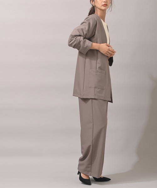 rps（アールピーエス）の「ノーカラージャケット（ノーカラージャケット・レディース・ブラック/モカ・M）」の17枚目の写真