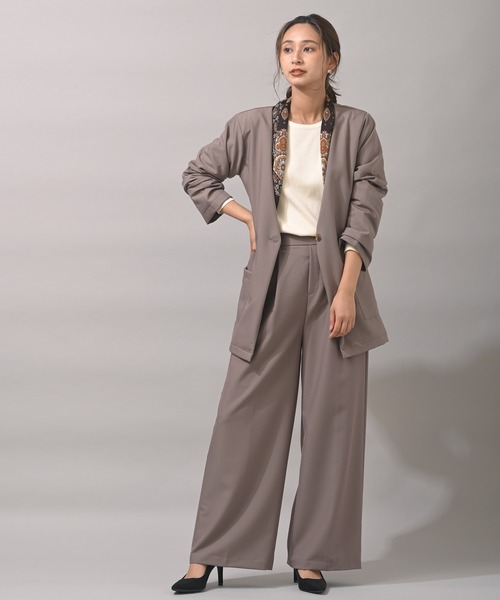 rps（アールピーエス）の「ノーカラージャケット（ノーカラージャケット・レディース・ブラック/モカ・M）」の21枚目の写真