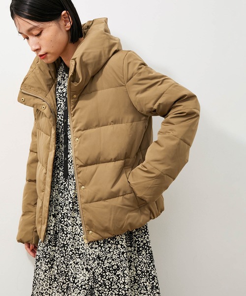 ADAM ET ROPE'（アダムエロペ）の「【アウトレット店舗・WEB限定】ダウンブルゾン（ダウンジャケット/コート・レディース・ブラック/ベージュ/ブルー系その他・FREE）」の3枚目の写真