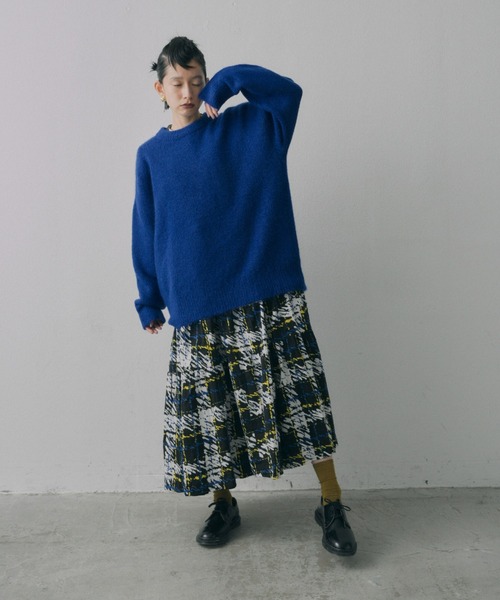 manana suerte（マニャーナスエルテ）の「オリジナルプリントティアードワンピース（ワンピース・レディース・ブラック/レッド/ブラック×ブルー・FREE）」の12枚目の写真