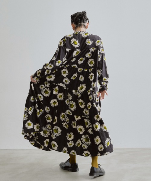 セール】オリジナルプリントティアードワンピース（ワンピース