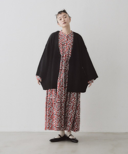 manana suerte（マニャーナスエルテ）の「オリジナルプリントティアードワンピース（ワンピース・レディース・ブラック/レッド/ブラック×ブルー・FREE）」の16枚目の写真