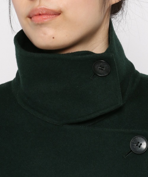 yuw（ユウ）の「W RIVER STAND COAT　237847（ステンカラーコート・レディース・ブラック/グリーン・FREE）」の18枚目の写真