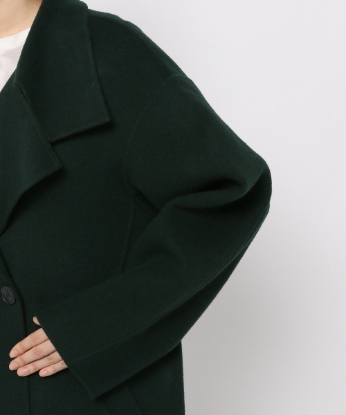 yuw（ユウ）の「W RIVER STAND COAT　237847（ステンカラーコート・レディース・ブラック/グリーン・FREE）」の20枚目の写真