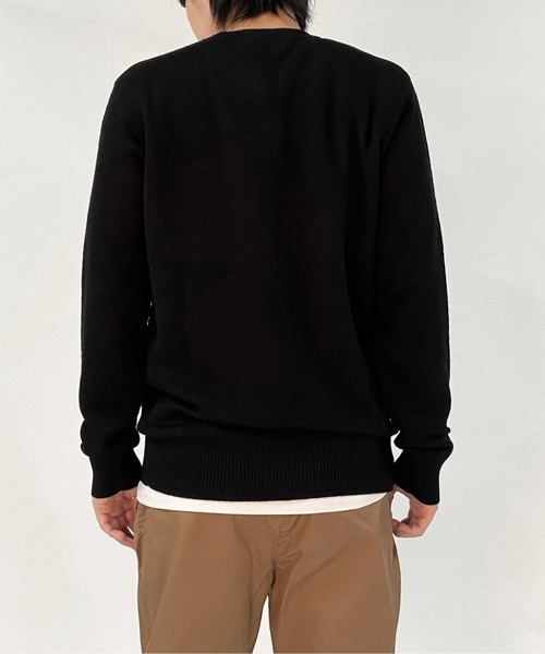 SCOTCH&SODA(スコッチアンドソーダ)の「グラフィックフローラル セーター【164016】(ニット/セーター・メンズ・ブラック・SMALL/LARGE/MEDIUM)」の4枚目の写真