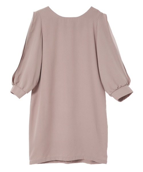 fifth（フィフス）の「シフォンスリーブタイトミニワンピース（ワンピース・レディース・ブラック/スモークピンク・MEDIUM）」の7枚目の写真